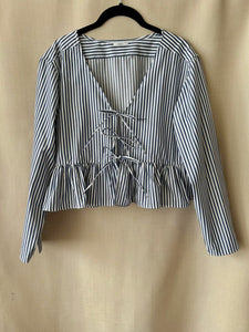 Reworked tie up shirt